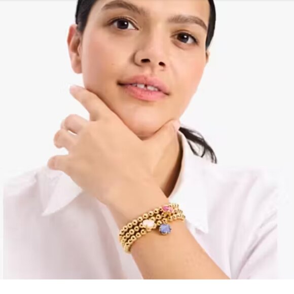 kate spade Pop Of Joy Spade Flower Stretch Bracelet Fuchsia NWT - Picture 5 of 5